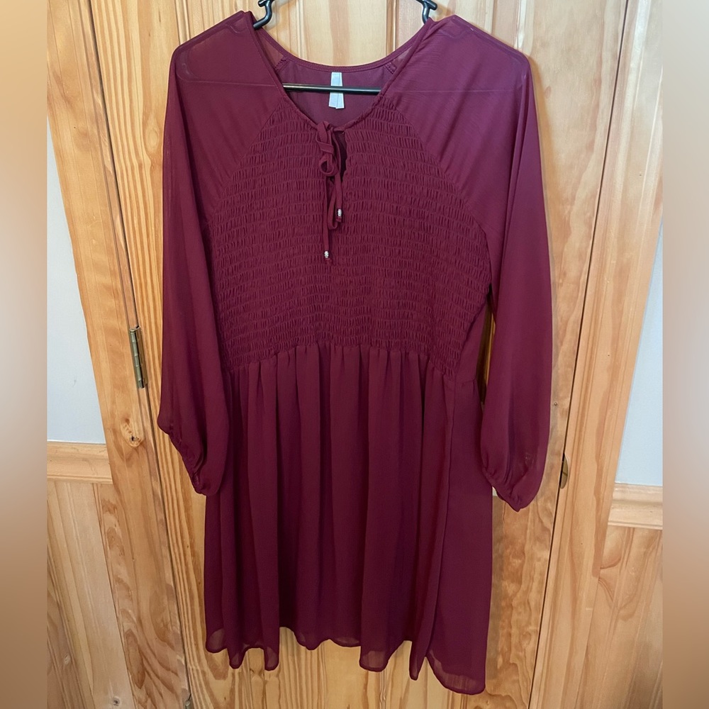 Vanity, Maroon Dress, Size Large